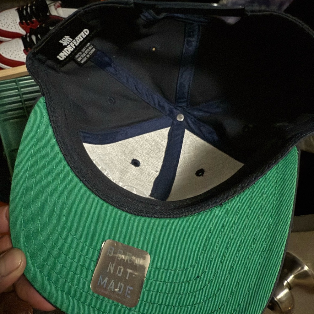 Undefeated Play Dirty Navy SnapBack Hat - Picture 3 of 3